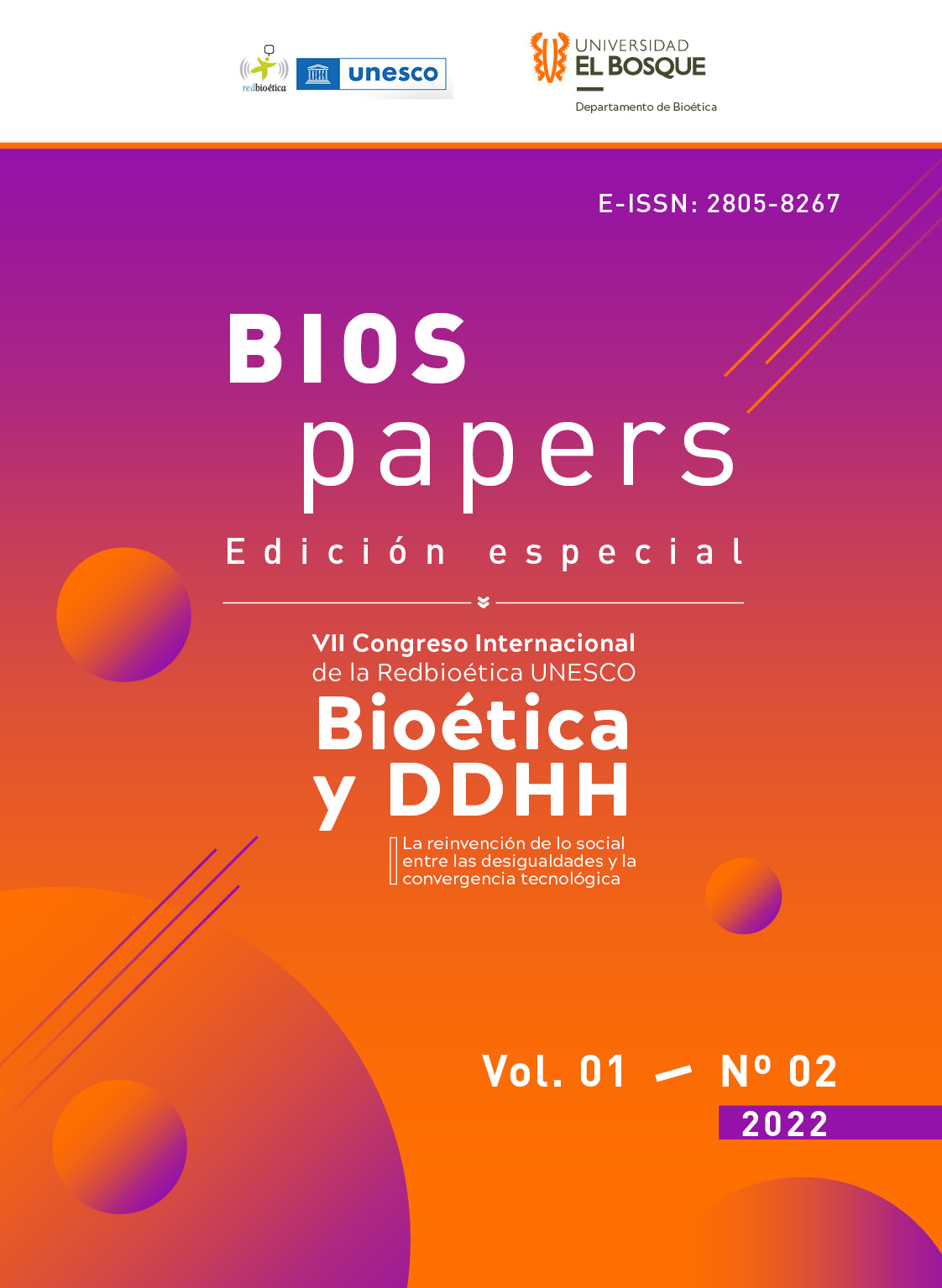					Ver Vol. 1 Núm. 2 (2022): Edición especial: VIII Congreso Internacional de la Redbioética UNESCO - Bioética y DDHH
				