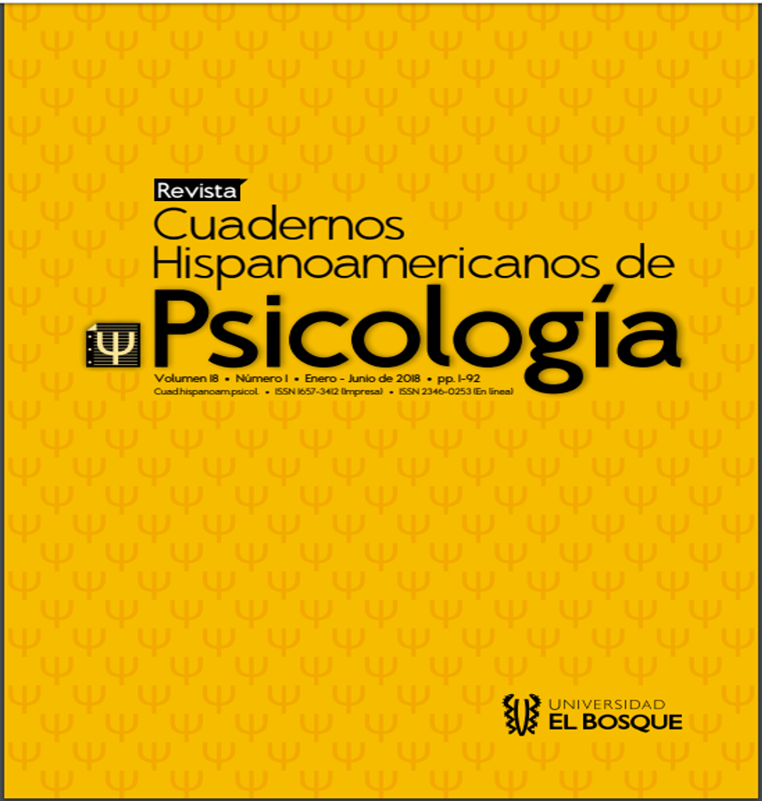 					Ver Vol. 19 Núm. 1 (2019): Cuadernos Hispanoamercanos de Psicología
				